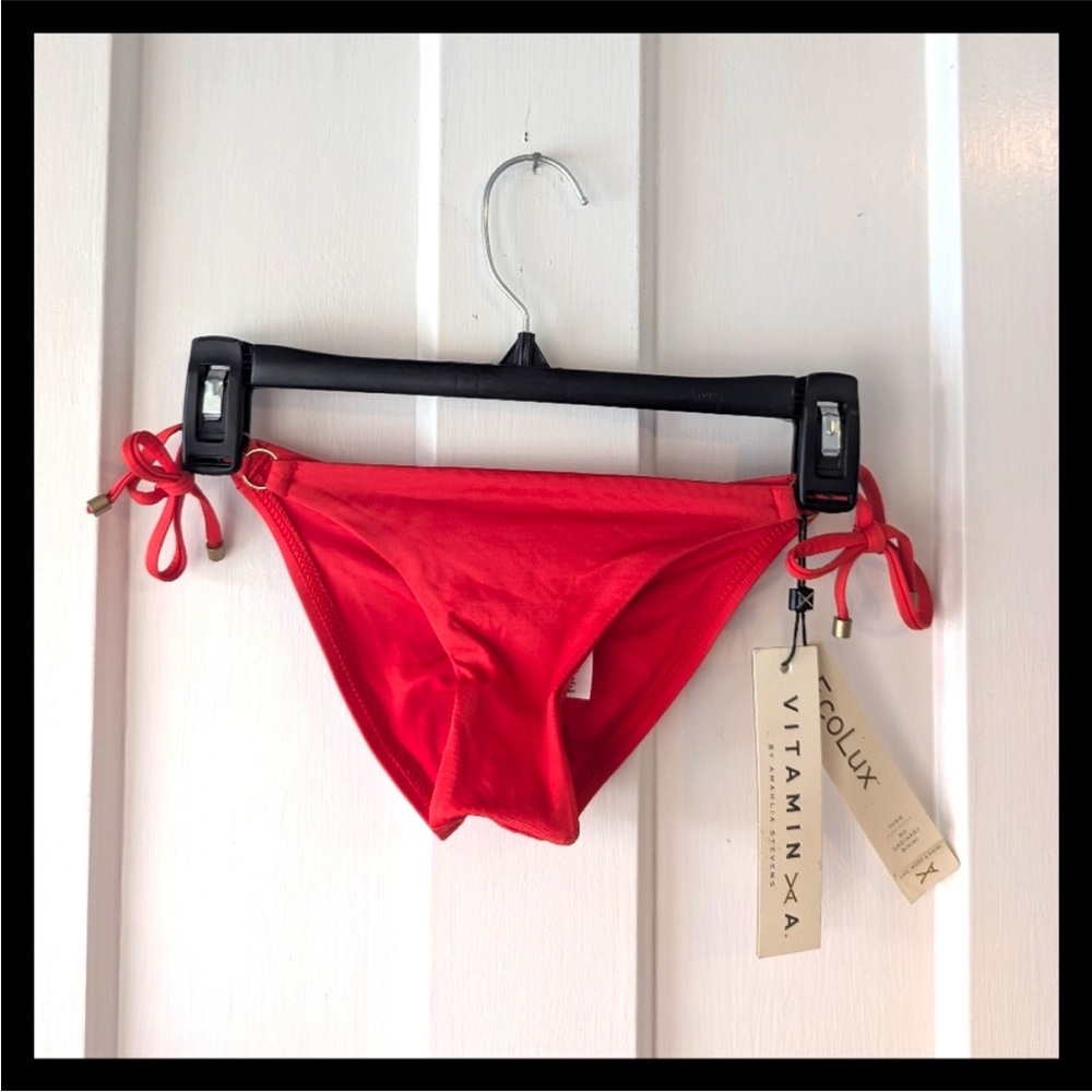 🆕 Vitamin A Ecolux No Ordinary Scrunch Butt String Bikini Bottom